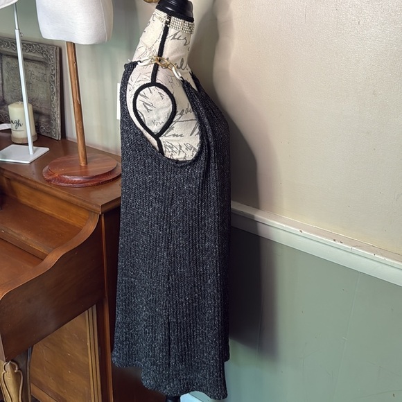 Stylish Knit Marbled Grey Halter Dress Made in New York NWT - Picture 6 of 8